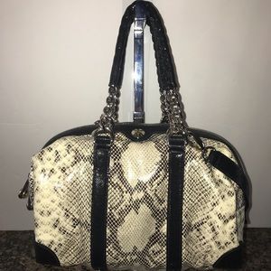 Snakeskin Henri Bendel Handbag Black/White